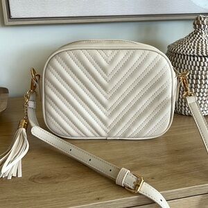 Lola Mae faux leather chevron small crossbody purse